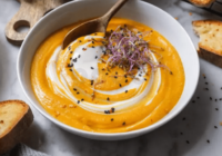 Kürbis-Apfel-Suppe aus dem Ofen